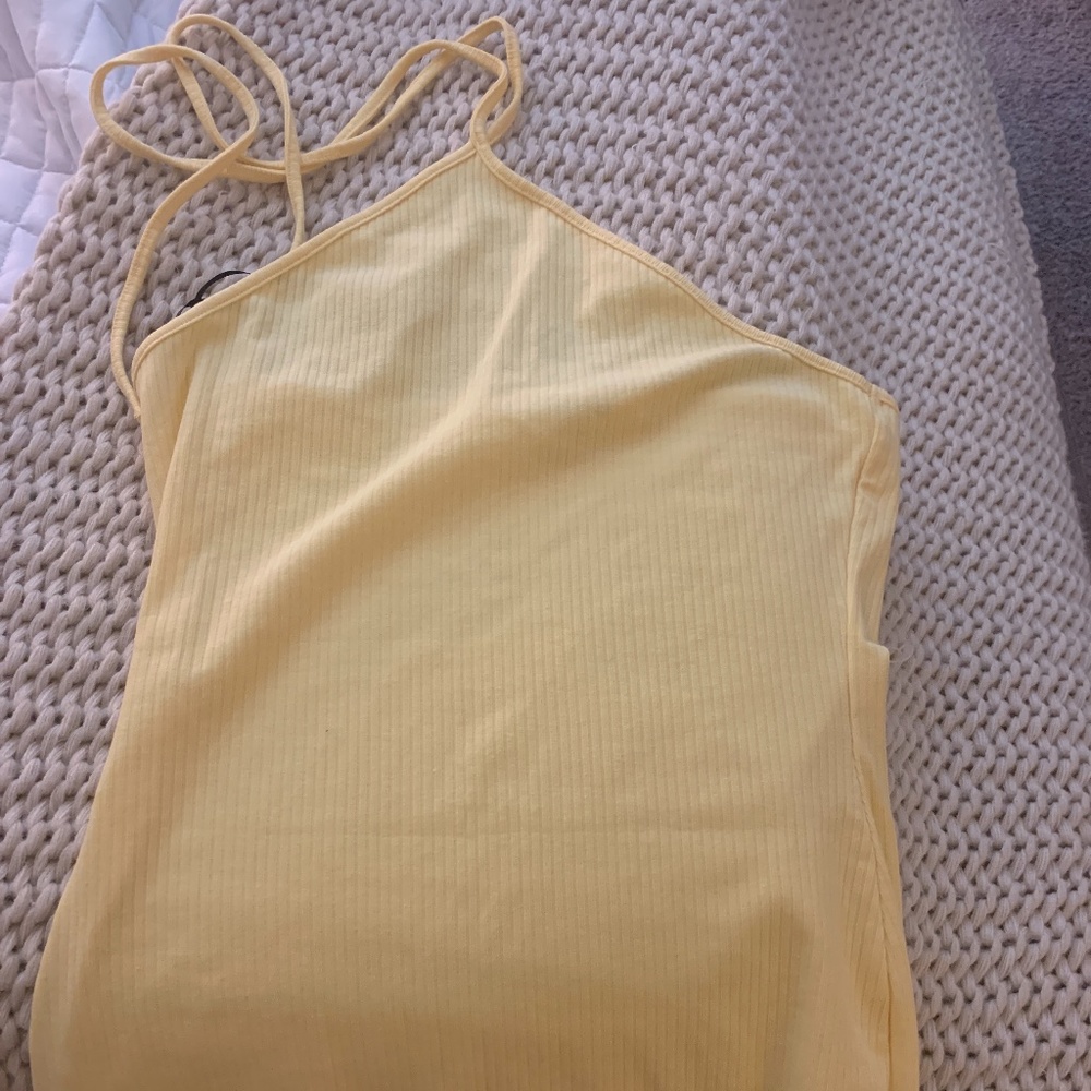 Light yellow mini dress
